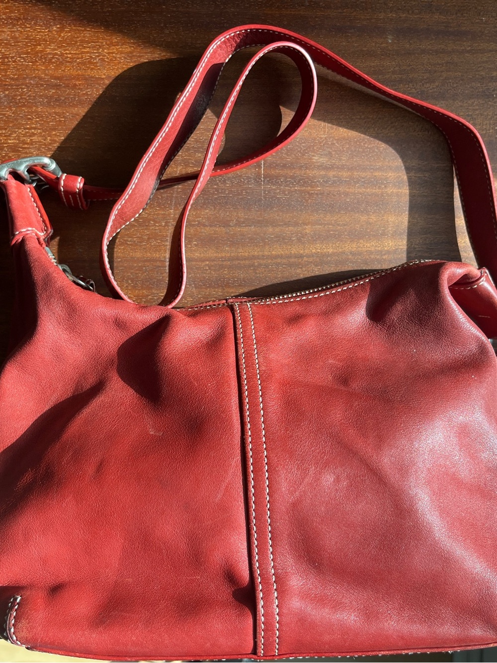 Vintage Coach Red Legacy Hobo No. 9566 Leather Shoulder Bag '05